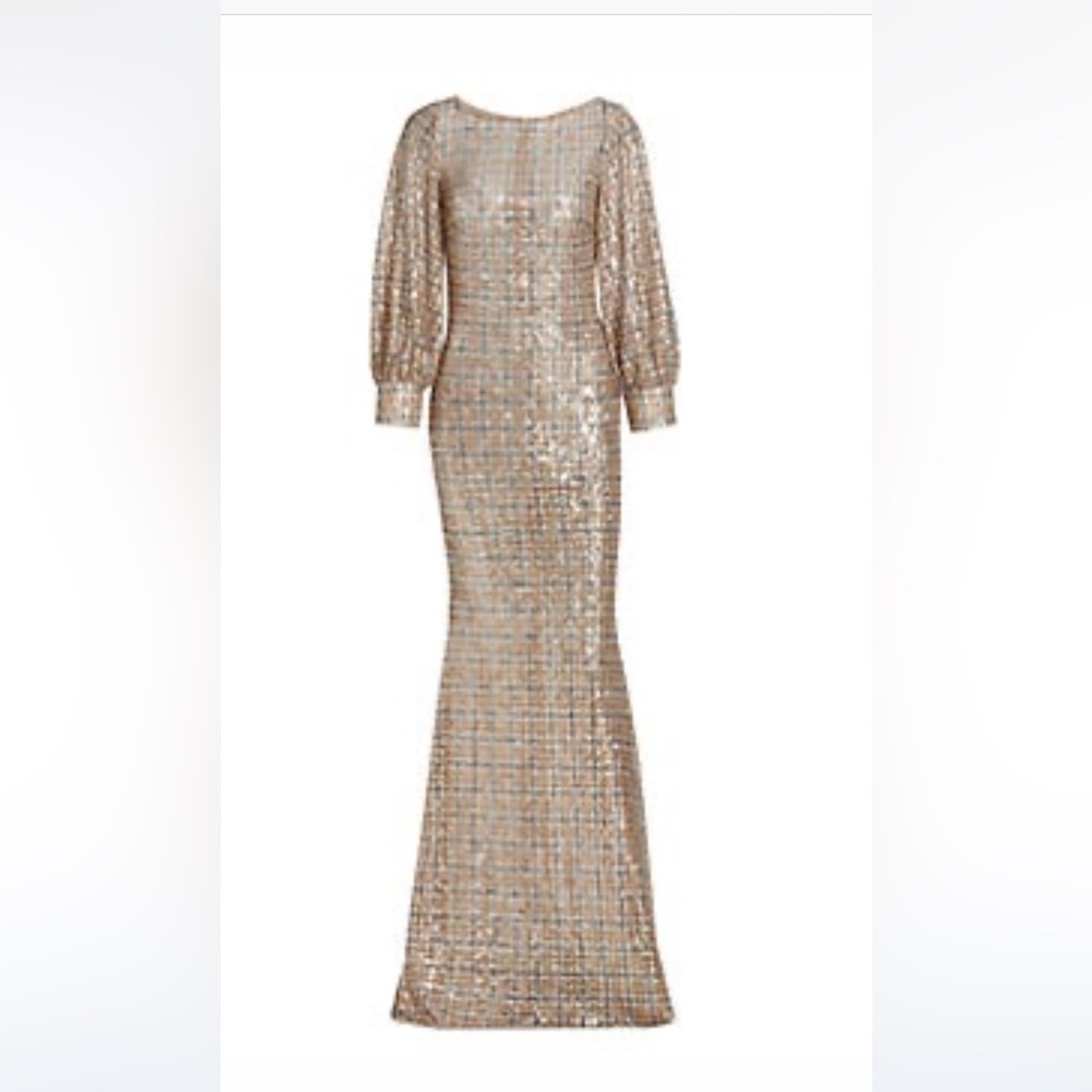 Badgley Mischka
Plaid Sequin Gown

Color: GREY MULTI
Size: 0
Quantity: 1